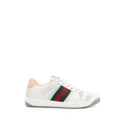 Gucci Leather Re-web Sneakers In Multi