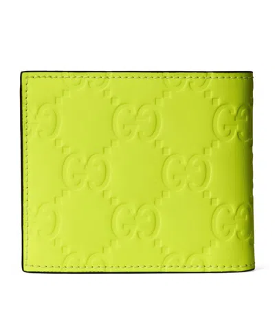 Gucci Gg Faltbrieftasche Mit Gummieffekt In Yellow