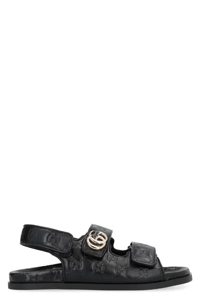 Gucci Leather Sandals In Black