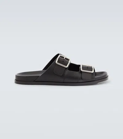 Gucci Leather Sandals In Black