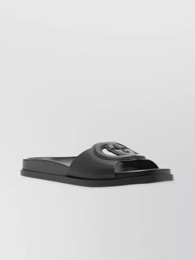 Gucci Leather Sandals Featuring Cut-out Detailing In Black