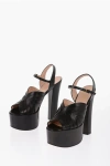 GUCCI LEATHER SANDALS WITH STRAP HEEL 16 CM