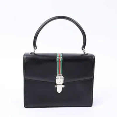 Pre-owned Gucci Leather Sherry Line In Black
