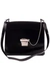 Gucci Leather Shiny Leather Box Bag (authentic Pre-loved) In Black