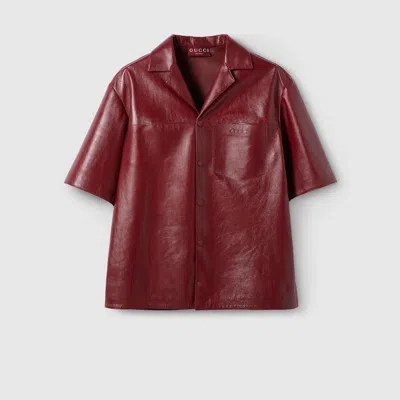 Gucci Leather Shirt With  Detail