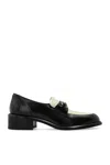 Gucci Two-tone Leather Loafers With Horsebit In Black