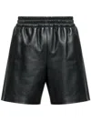 Gucci Leather Shorts With An Elastic Waistband In Black