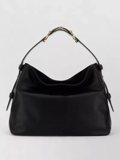 Gucci Beatrix Medium Leather Shopping Handbag In Black