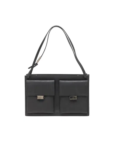 Gucci Leather Shoulder Bag In Black