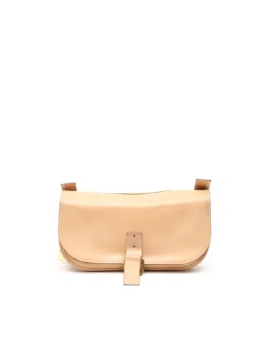 Gucci Leather Shoulder Bag In Neutral
