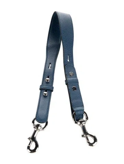 Pre-owned Gucci Leather Shoulder Strap In Blue