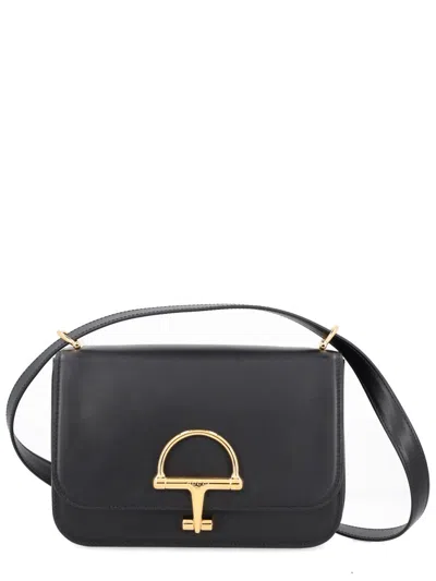 Gucci Leather Siena Crossbody Bag In Black