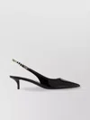 Gucci Leather Signoria Pumps Kitten Heel Patent Finish