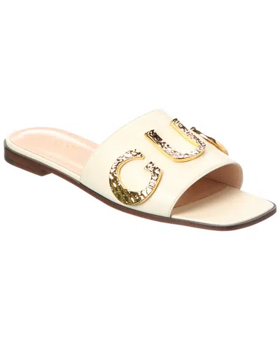 Gucci Leather Slide Sandal In White