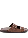Gucci Gg Slide Sandals In Brown