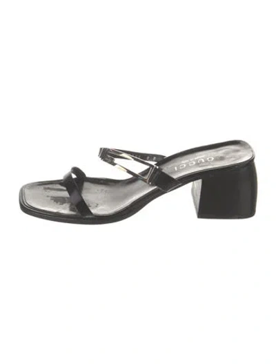 Pre-owned Gucci Leather Slides In Multi