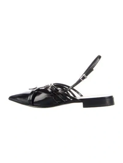 Pre-owned Gucci Leather Slingback Flats In Multi