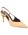 Gucci Leather Slingback Pump In Yellow