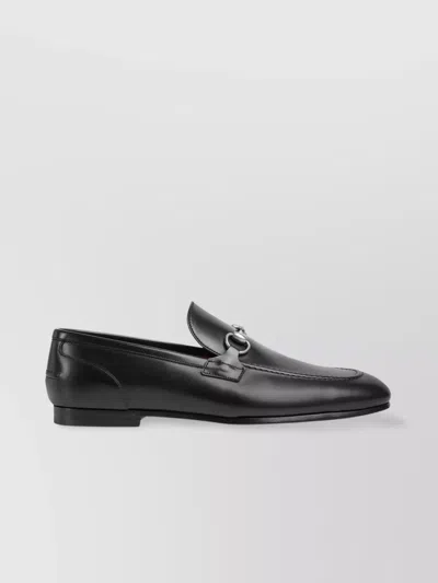 GUCCI LEATHER SLIP-ON LOAFERS WITH ICONIC HORSEBIT DETAIL