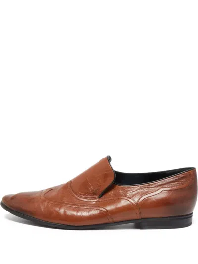 Pre-owned Gucci Leather Slip-on Shoes