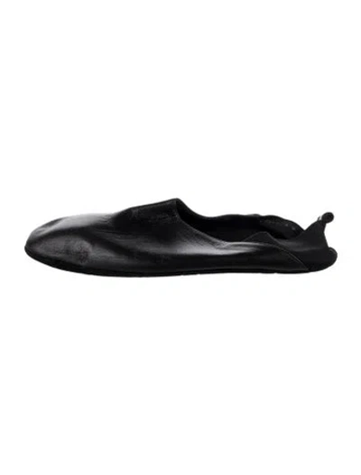 Pre-owned Gucci Leather Slippers In Black