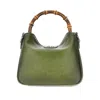 Gucci Leather Small ' Diana' Bag In Green