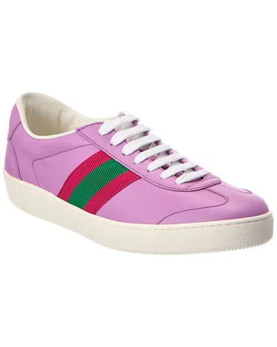 Gucci Leather Sneaker In Purple
