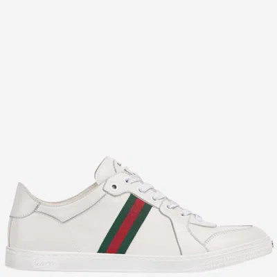 Gucci Leather Sneaker In White