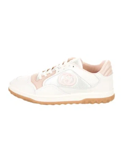 Pre-owned Gucci Leather Sneakers In Neutral