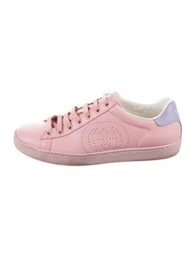 Pre-owned Gucci Babies' Leather Sneakers In Pink