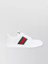 Gucci Screener White Low Top Sneakers With Web Detail In Leather Man In White