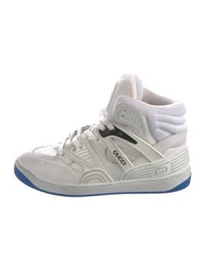 Pre-owned Gucci Leather Sneakers In White