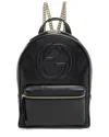 Gucci Leather Soho Chain Backpack (authentic Pre-loved) In Black