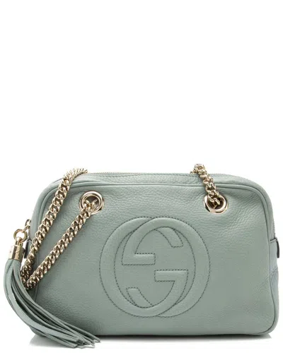 Gucci Leather Soho Chain Small Shoulder Bag (authentic Pre-loved) In Green