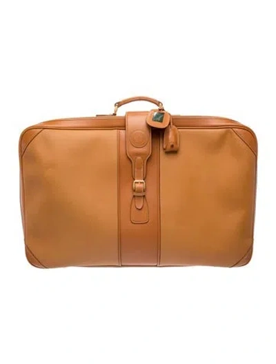 Pre-owned Gucci Leather Suitcase In Neutral