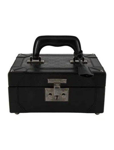 Pre-owned Gucci Leather Supreme Jewelry Box In Black