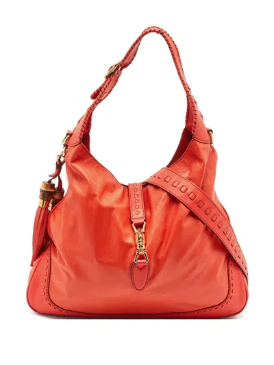 Pre-owned Gucci Leather Tassel Bag In Red