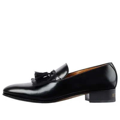 Gucci Leather Tassel Loafers 'black'