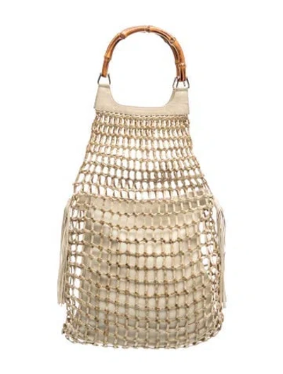 Pre-owned Gucci Leather Top Handle Bag In Neutral