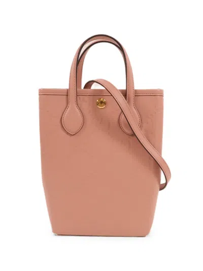 Pre-owned Gucci Leather Tote Bag In Pink