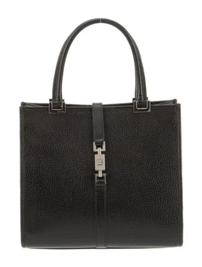 Pre-owned Gucci Leather Tote In Black