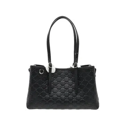 Pre-owned Gucci Leather Tote Medium W/ Tags In Black