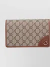 Gucci Leather Trim Wallet Detachable Strap In Neutral