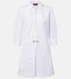 Gucci Women Cotton Poplin Shirt With Horsebit Hardware In White