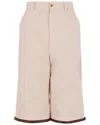 Gucci Leather Trimmed Knee-length Short