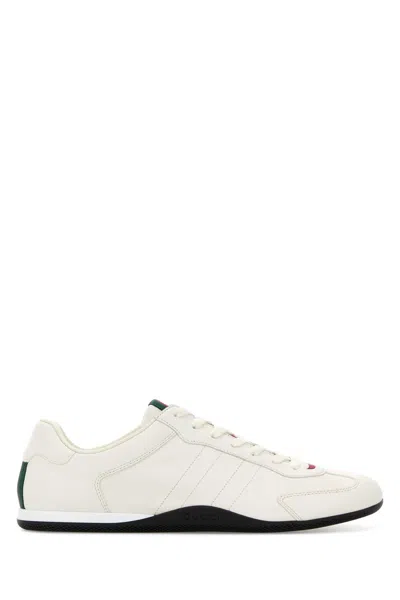 GUCCI GUCCI LEATHER UPPER AND RUBBER SOLE SNEAKER