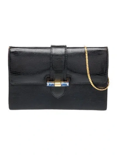 Pre-owned Gucci Leather Vintage Clutch Small In Black