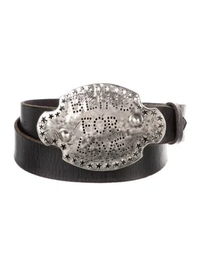 Pre-owned Gucci Leather Waist Belt In Black