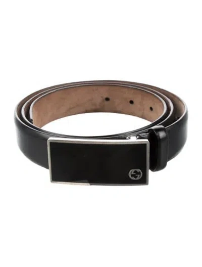 Pre-owned Gucci Leather Waist Belt In Black