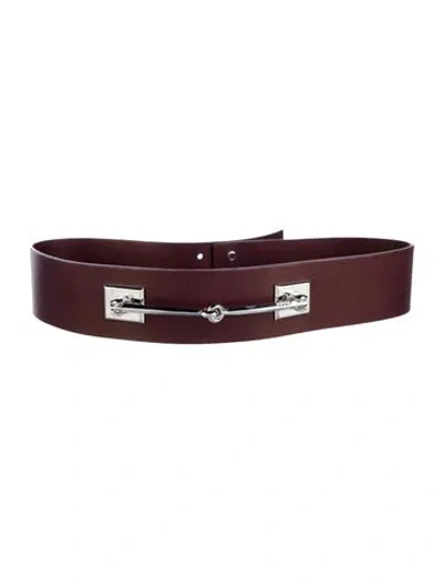 Pre-owned Gucci Leather Waist Belt In Brown